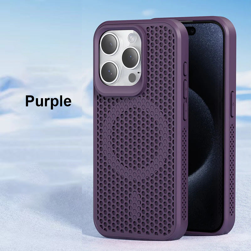 Honeycomb Matrix Cooling Magnetic Phone Case For iPhone