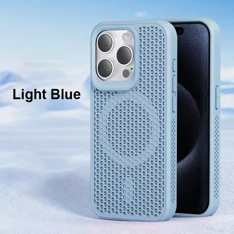 Honeycomb Matrix Cooling Magnetic Phone Case For iPhone