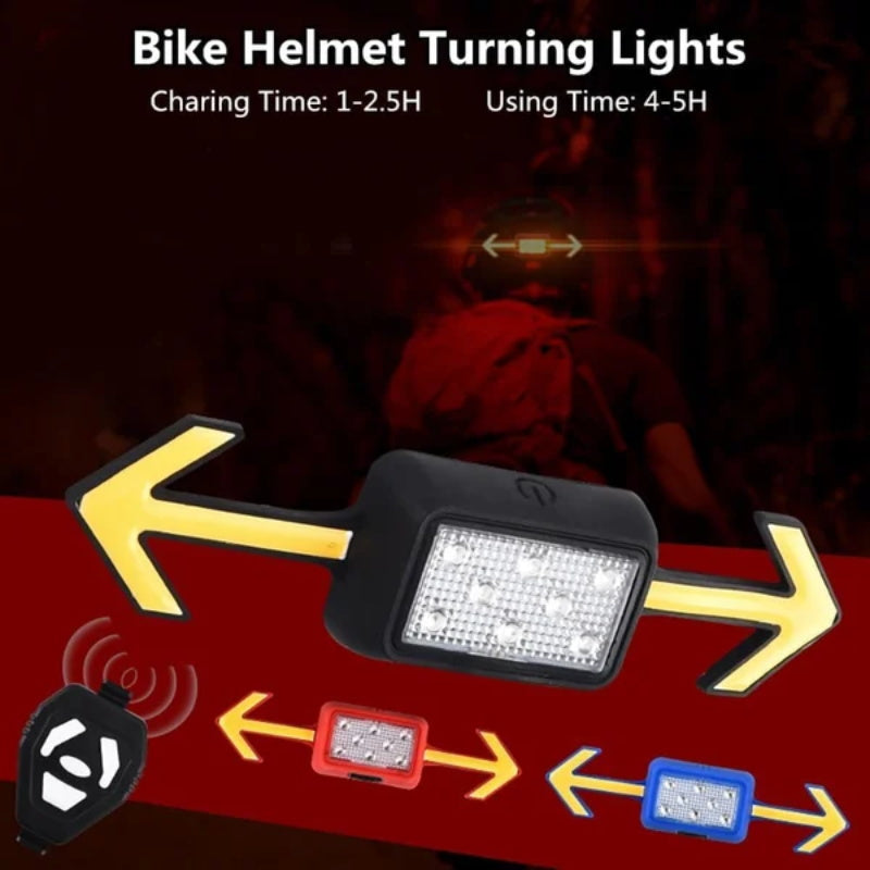 Bicycle Helmet Turn Signal Light