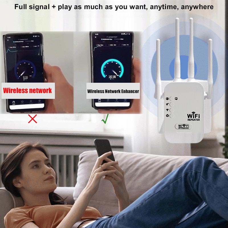 2.4GHz & 5GHz Dual-Band Wireless Router Signal Amplifier