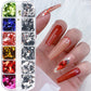 12-Color Square Glitter Nail Art Sequin Set