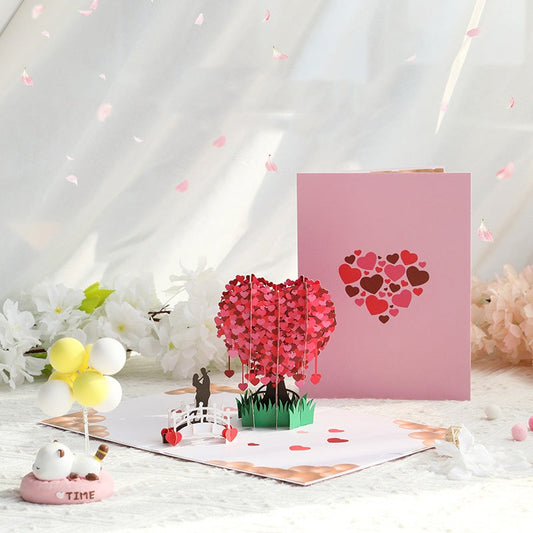 3D Pop-Up Heart Tree Greeting Card