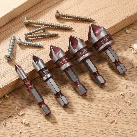 5PCS or 3PCS Countersink Drill Bit Set for Woodworking