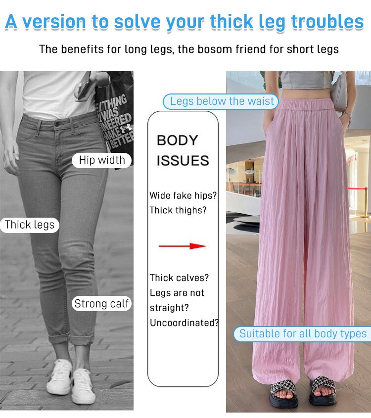 Lazy stlye pleated cool pants