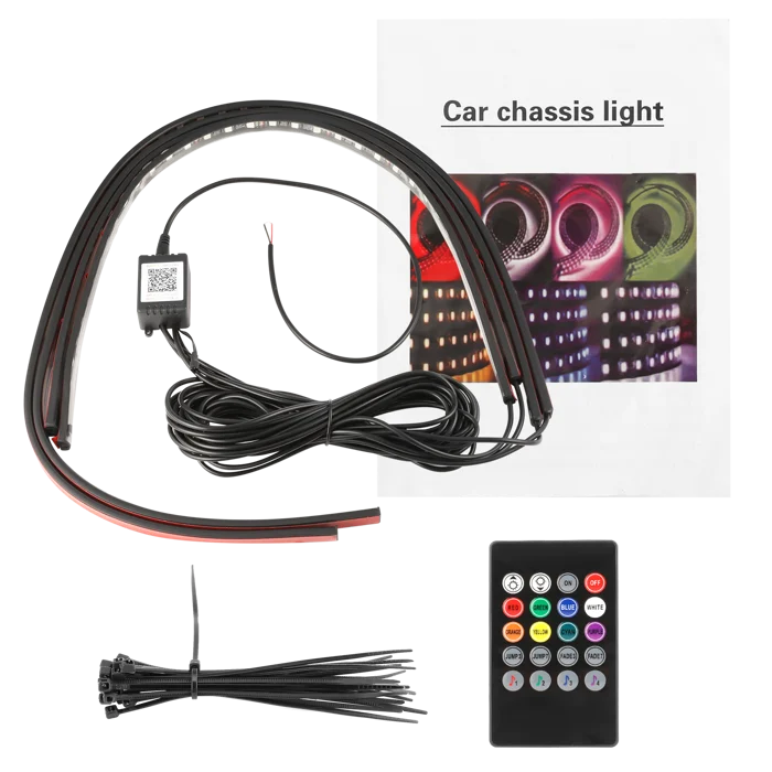 2023 Car Chassis Flexible RGB Waterproof LED Strip Lights (4PCS)