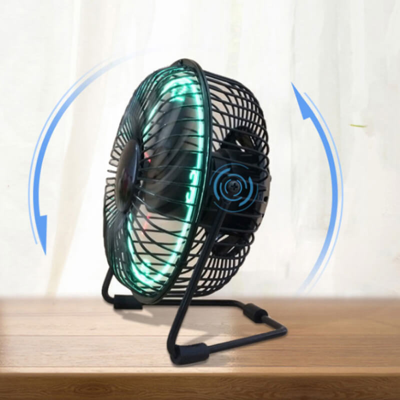 TEMPERATURE LED CLOCK LIGHT USB FAN