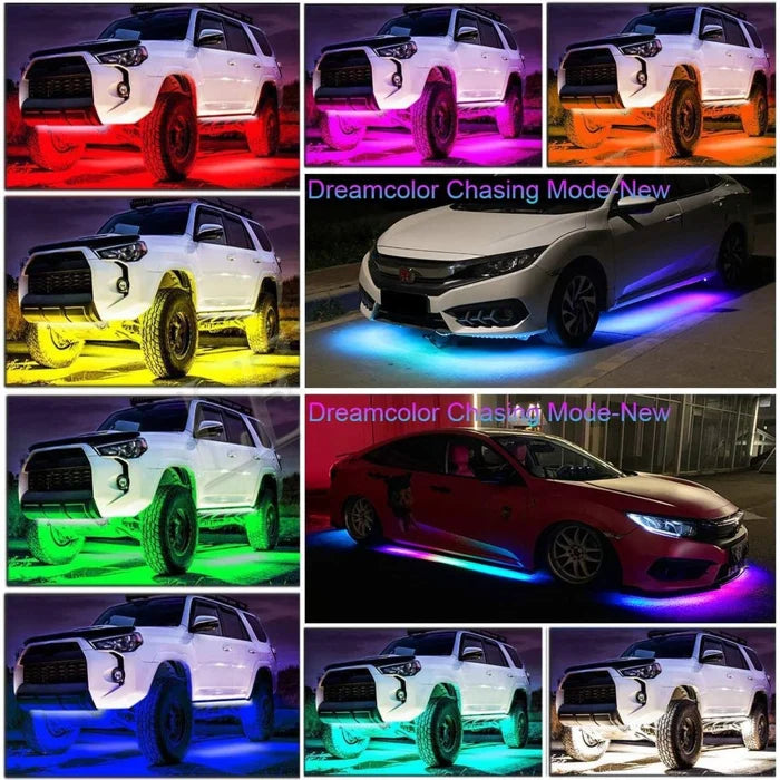 2023 Car Chassis Flexible RGB Waterproof LED Strip Lights (4PCS)