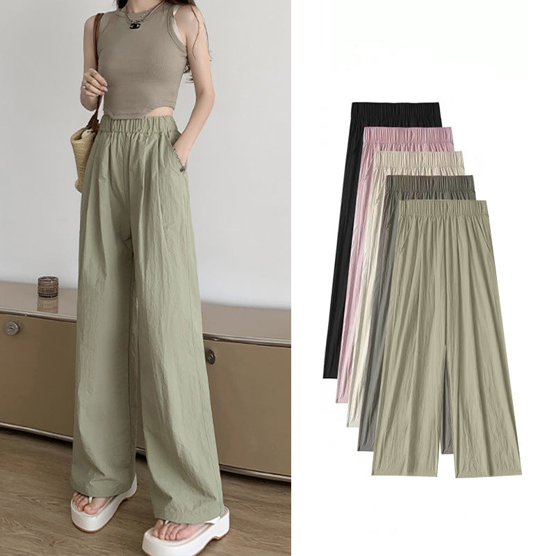 Lazy stlye pleated cool pants