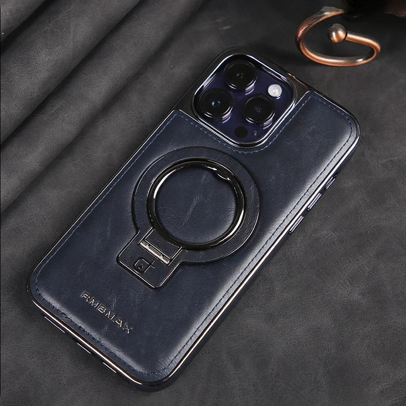 Luxury Leather Invisible Stand iPhone Case（50% OFF）