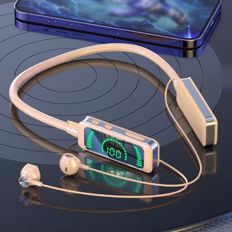 [Exquisite Gift] HiFi Digital Display Sports Neckband Bluetooth Headphones