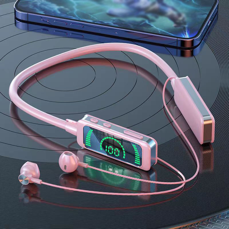 [Exquisite Gift] HiFi Digital Display Sports Neckband Bluetooth Headphones