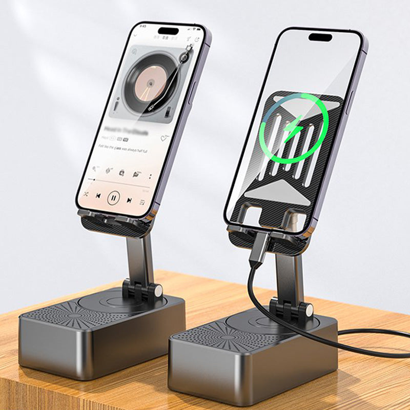 3 in1 - Wireless Bluetooth Speaker, Charging Station, Phone Stand