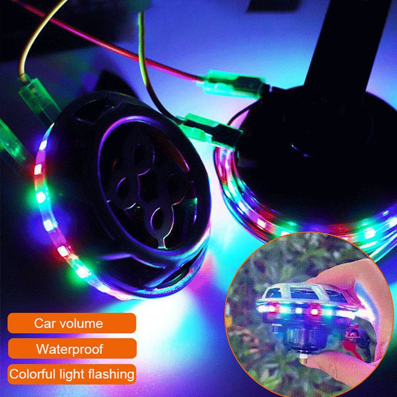 Universal Waterproof Car Snail Horn with Colorful Lights