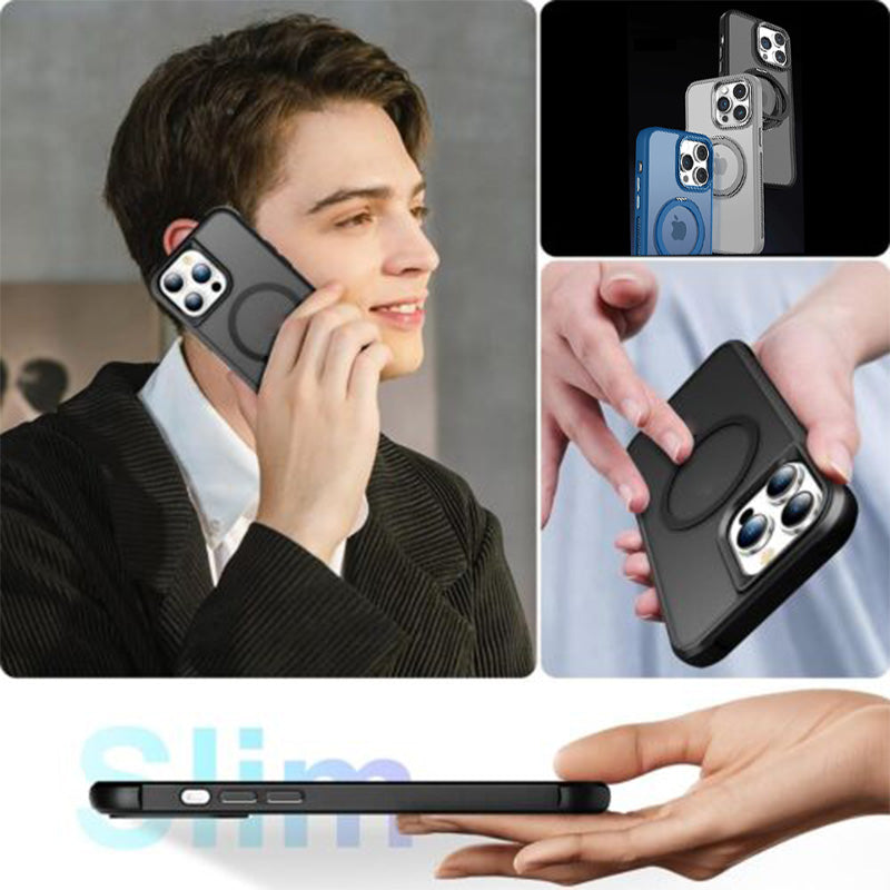 2024 NEW-Rotating Stand Anti Drop Magnetic Phone Case For iPhone